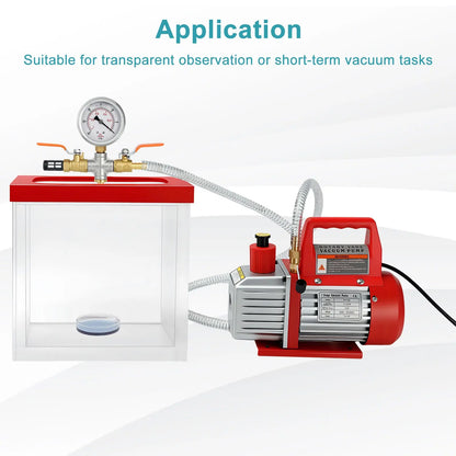 Acrylic Vacuum Chamber, 1.953 US Gal,  -100kPa Max. Vacuum with 10.2 mm Vacuum Port Desiccators-Vacuum