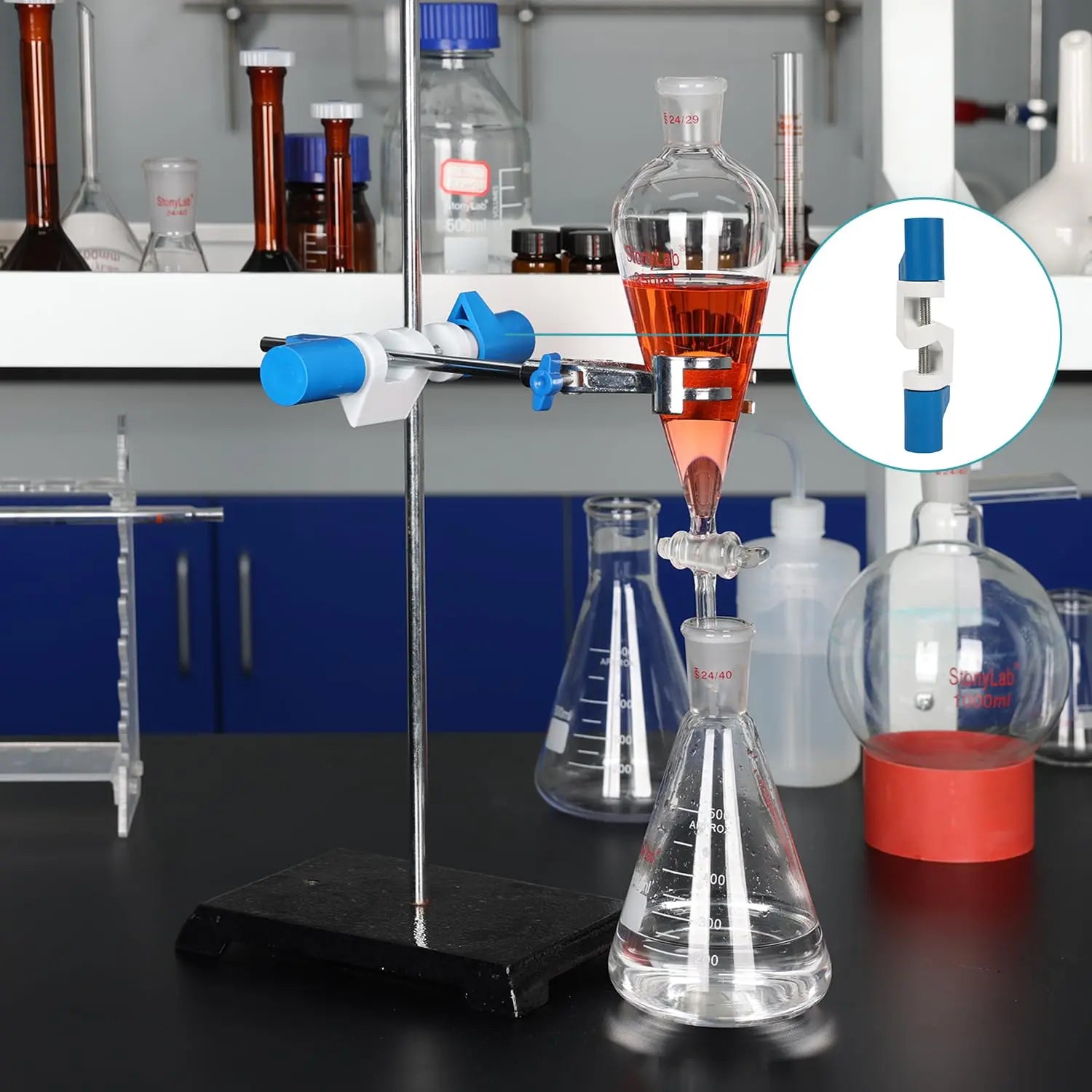 Alternative angle showing underlying build quality of StonyLab Large Bosshead Clamp Holder