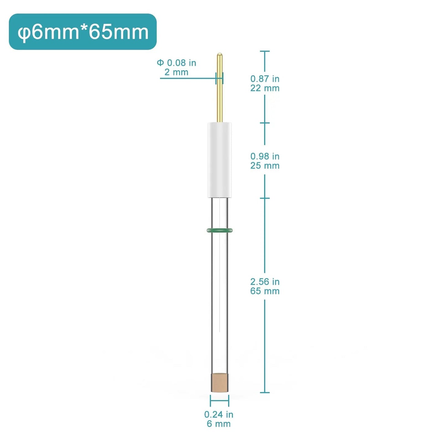 Ag/AgCl Reference Electrode, 6x65 mm, Non-Aqueous Phase Electrode-Reference