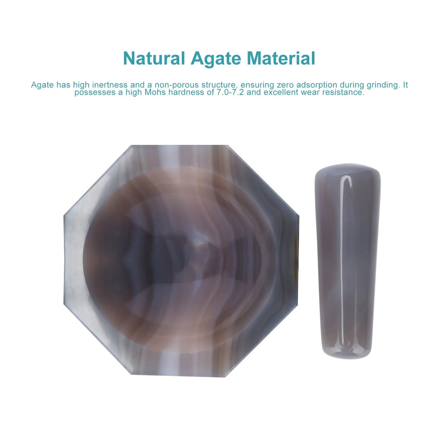 Agate Mortar & Pestle (40 mm, 100 mm, 150 mm) Lab Utensils-Agate Mortar