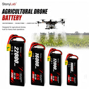 Close-up view showing the precise design and material of StonyLab Agricultural Drone Battery