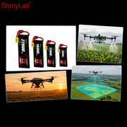 Side view and dimensional layout of the durable StonyLab Agricultural Drone Battery