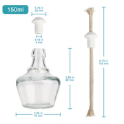 Side view and dimensional layout of the durable StonyLab Alcohol Lamp