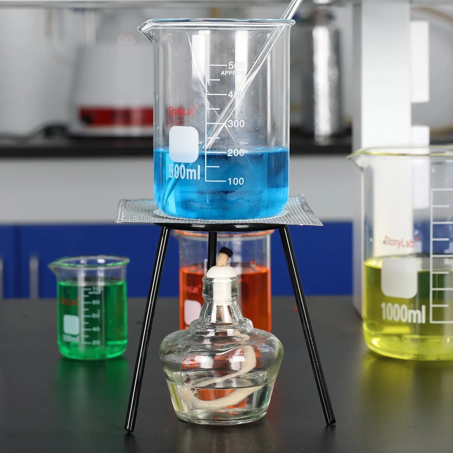 Comprehensive product view and setup components for StonyLab Alcohol Lamp