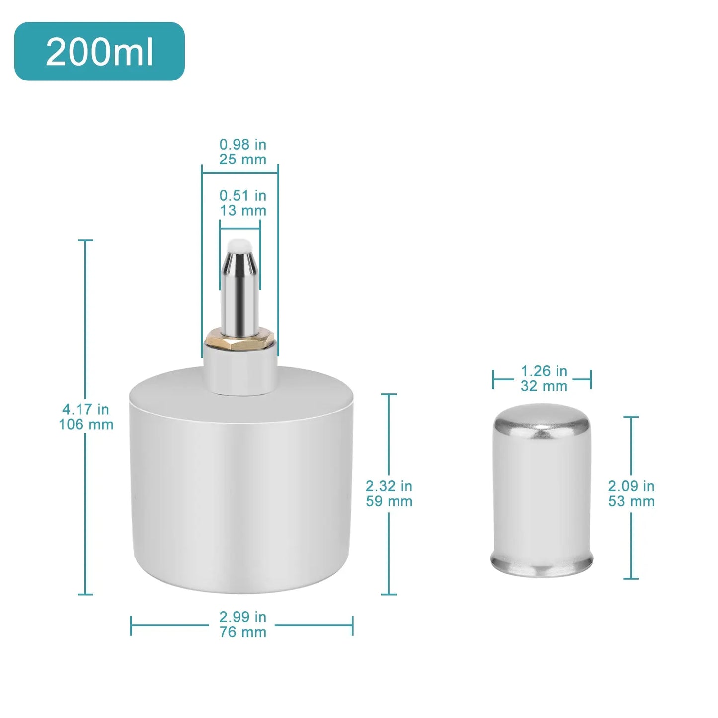 Alcohol Lamp, Stainless Steel, No Alcohol Included, 200/400 ml Alcohol Lamp