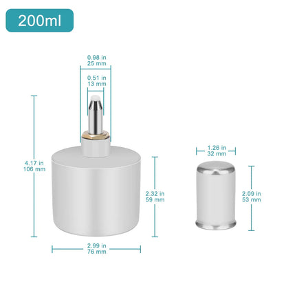Alcohol Lamp, Stainless Steel, No Alcohol Included, 200/400 ml Alcohol Lamp