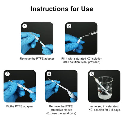 All-PTFE Ag/AgCl Reference Electrode, 6x65 mm, Acid/Alkaline Electrode-Reference