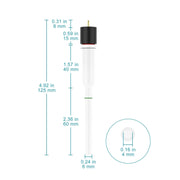 Close-up view showing the precise design and material of StonyLab All-PTFE Hg