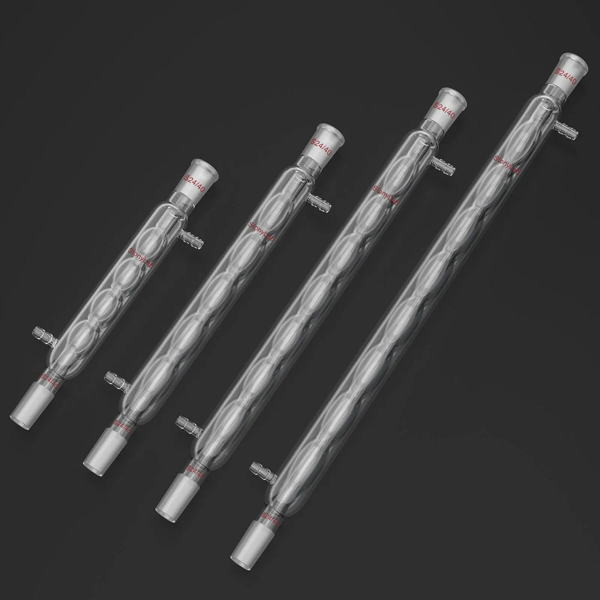 Allihn Condenser, 200-500 mm Jacket Length, 19/22 & 24/40 Joint Condensers-Allihn Condensers