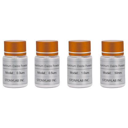 High-purity alumina polishing powder for electrochemical electrode surface preparation 1.0 0.5 0.3 and 0.05 μm polishing abrasive 20 g bottle StonyLab