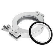Aluminum alloy KF vacuum flange clamp with positioning support bracket, wing nut and nitrile rubber gasket for KF16, KF25, KF40 and KF50 vacuum connections StonyLab