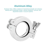 Aluminum alloy KF vacuum flange clamp with positioning support bracket, wing nut and nitrile rubber gasket for KF16, KF25, KF40 and KF50 vacuum connections StonyLab