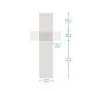 Aluminum Cathode & Nickel-Plated Copper Anode Battery Tab Set for Lithium-Ion Cell Assembly, 0.1 x 6 x 35 mm, 50 Pairs (100 pcs Total)