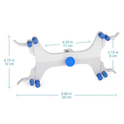 Close-up view showing the precise design and material of StonyLab Aluminum Double Burette Clamp