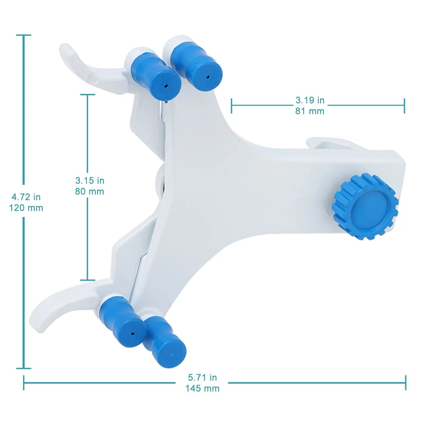 Close-up view showing the precise design and material of StonyLab Burette Clamp