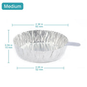 Close-up view showing the precise design and material of StonyLab Aluminum Weighing Dishes with Handles