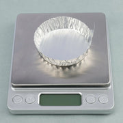Alternative angle showing underlying build quality of StonyLab Aluminum Weighing Dishes with Handles