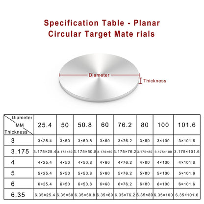 Aluminum (Al) Sputtering Target, 99.999% Purity Sputtering Target