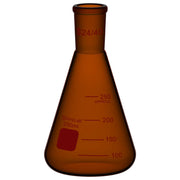 Amber Erlenmeyer Flask, 24/40 Joint, 100-500 ml Flasks-Erlenmeyer