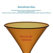 StonyLab Amber Filter Funnel heavy duty chemical processing configuration