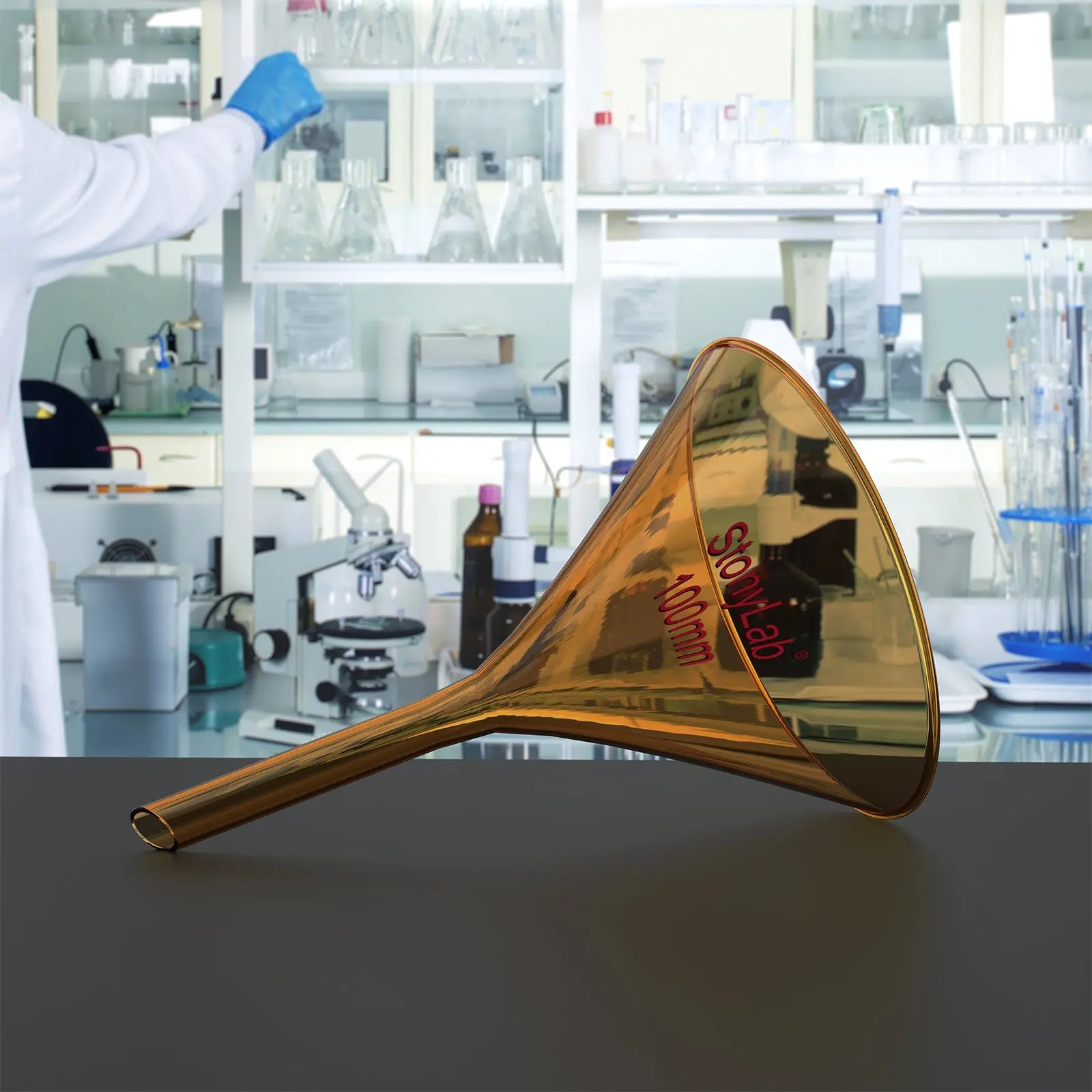 Detailed structural assembly component for StonyLab Amber Filter Funnel
