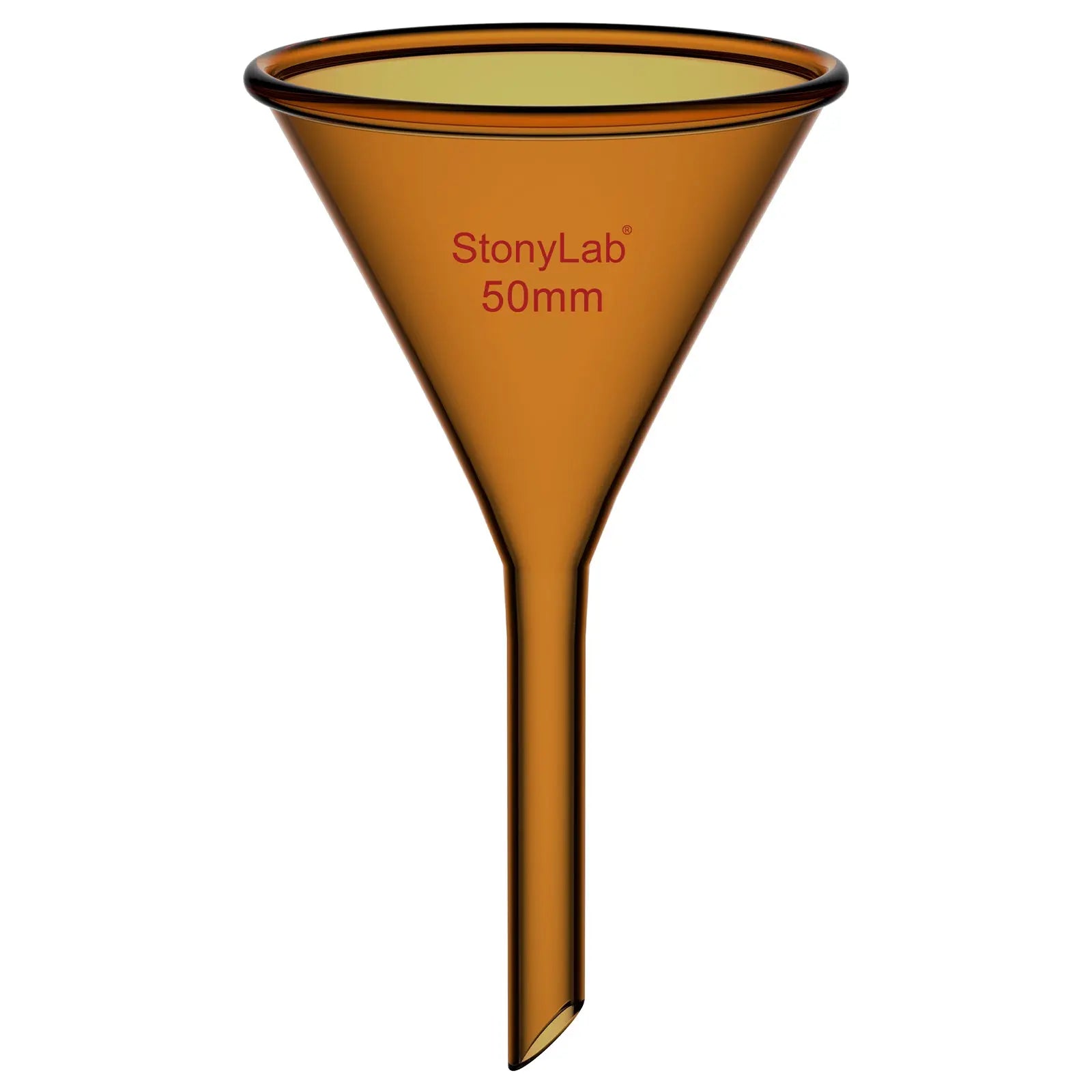 Comprehensive product view and setup components for StonyLab Amber Filter Funnel