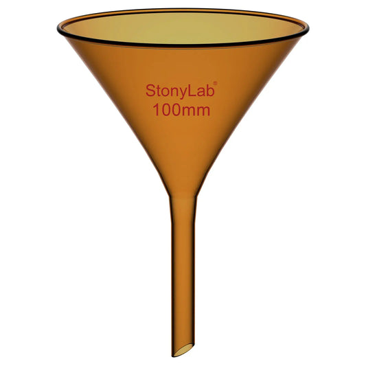 Amber Filter Funnel, 50-100 mm Funnels-Glass Funnels 100 mm (3.94 in)