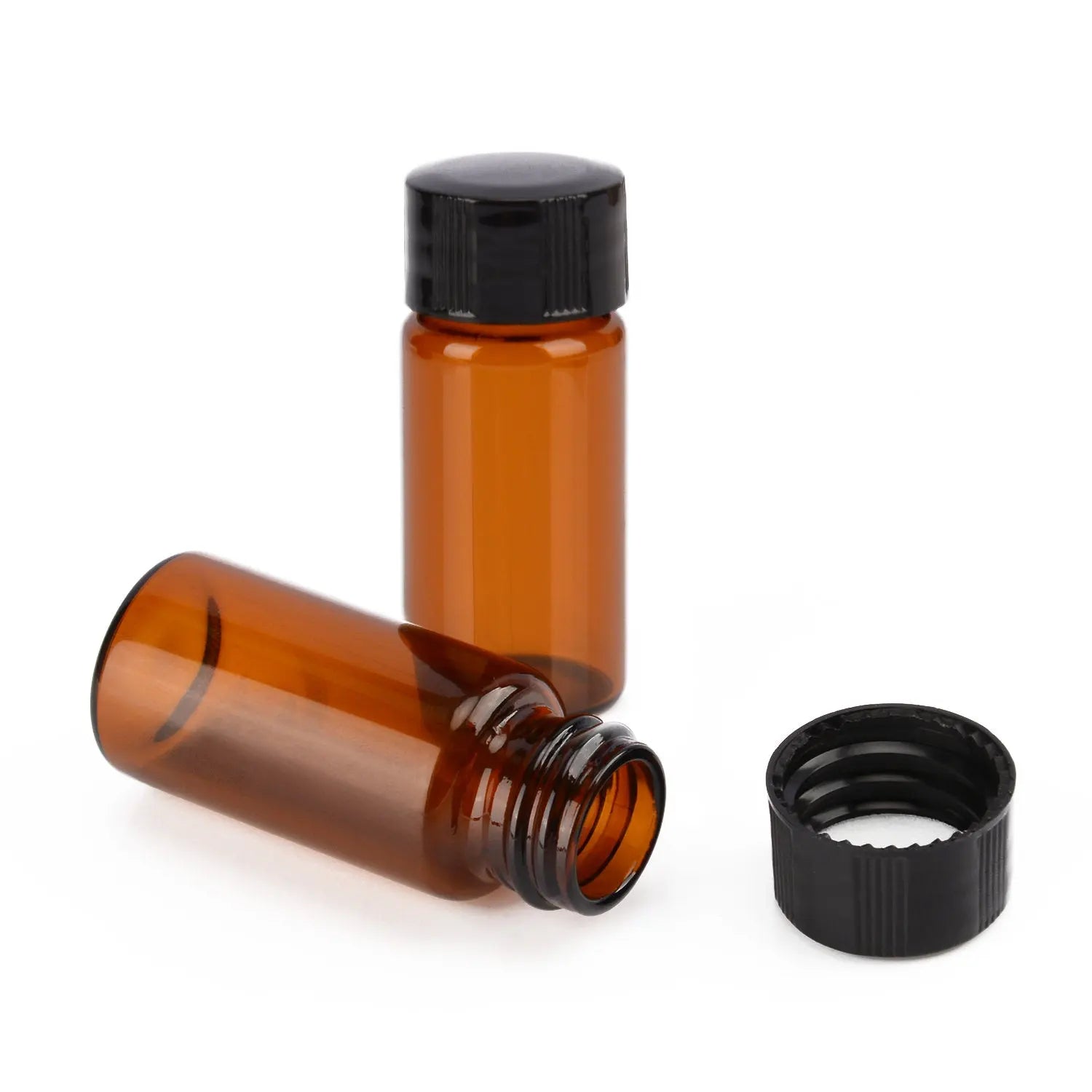 Side view and dimensional layout of the durable StonyLab Amber Sampling Vials with Screw Cap