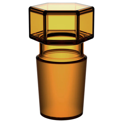 Amber Glass Stoppers, Hex-Head, Hollow Stoppers-Glass 19/22