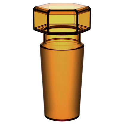 Amber Glass Stoppers, Hex-Head, Hollow Stoppers-Glass 24/40