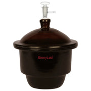Comprehensive product view and setup components for StonyLab Amber Glass Vacuum Desiccator