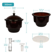 Alternative angle showing underlying build quality of StonyLab Amber Glass Vacuum Desiccator