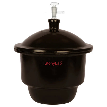 Amber Glass Vacuum Desiccator with Glass Vacuum Valve Desiccators-Vacuum 240mm (9.4 Inch)