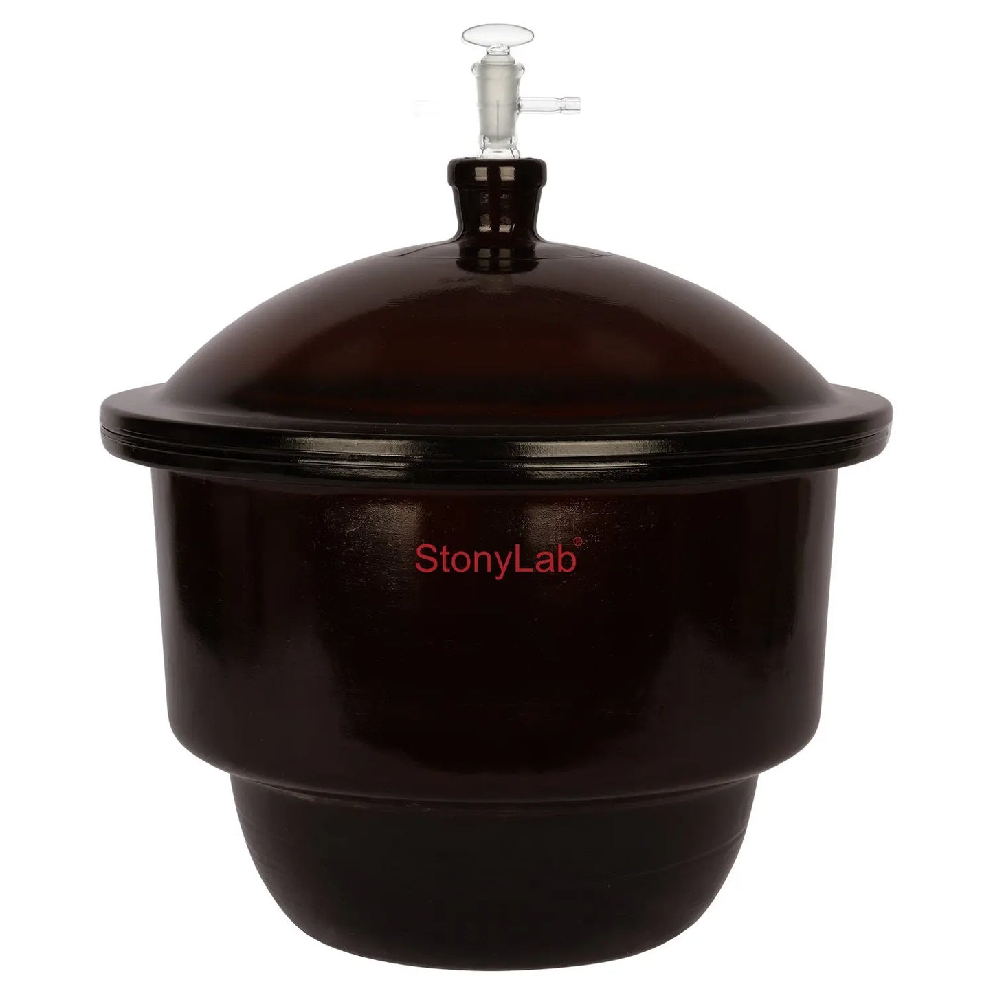 Amber Glass Vacuum Desiccator with Glass Vacuum Valve Desiccators-Vacuum 300mm (11.8 Inch)