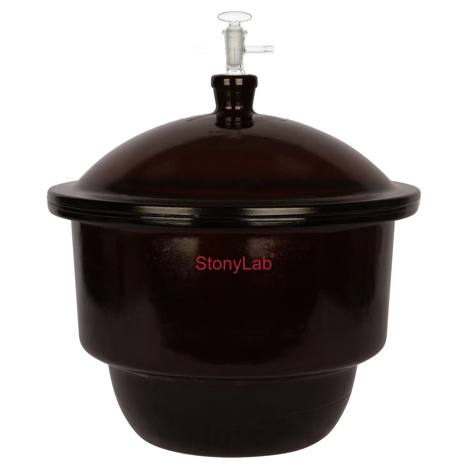Amber Glass Vacuum Desiccator with Glass Vacuum Valve Desiccators-Vacuum 300mm (11.8 Inch)