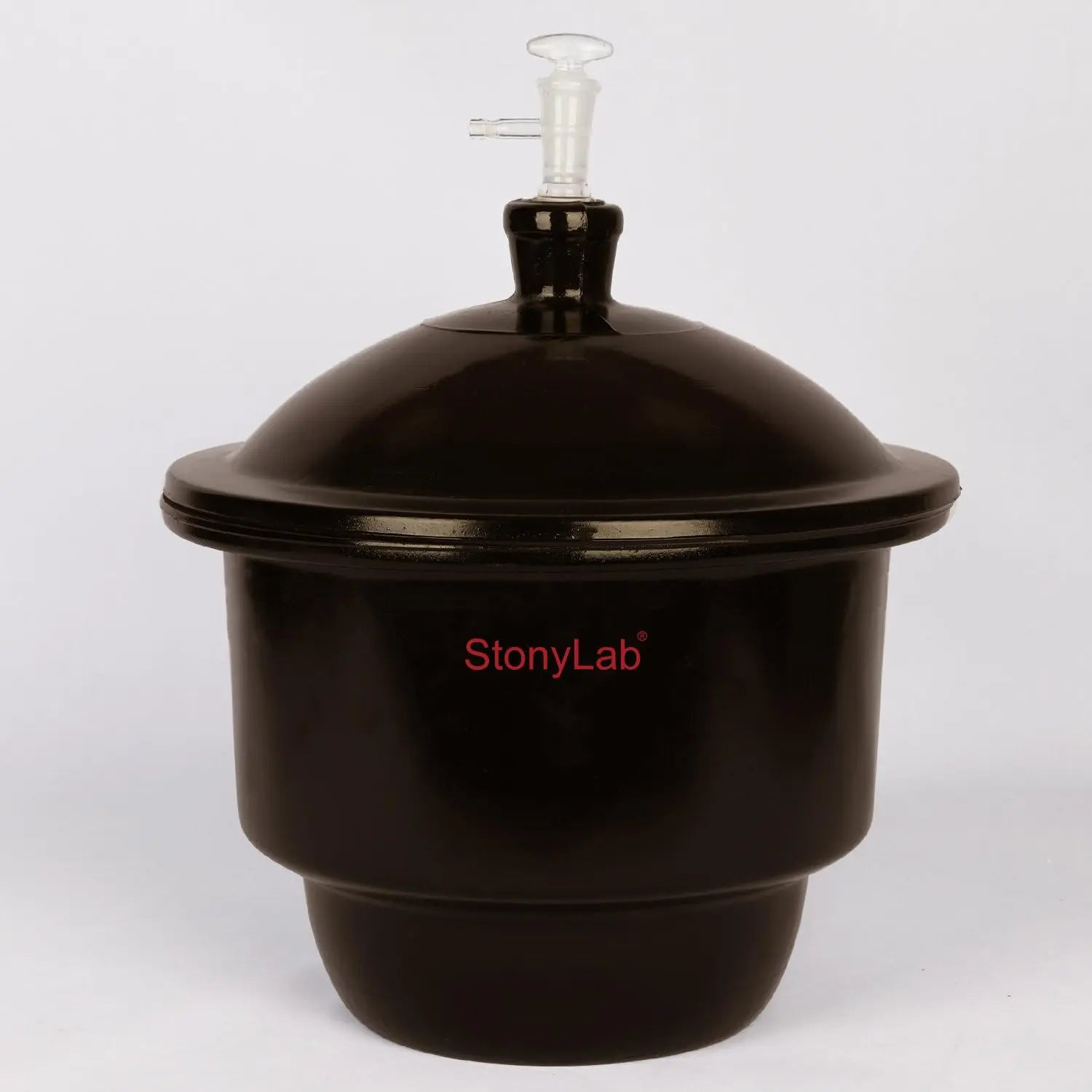 Comprehensive product view and setup components for StonyLab Amber Glass Vacuum Desiccator
