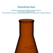 StonyLab Amber Narrow Mouth Erlenmeyer Flask heavy duty chemical processing configuration