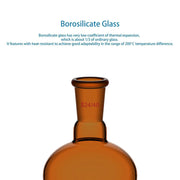 StonyLab Amber Single Neck Flask heavy duty chemical processing configuration