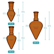 Close-up view showing the precise design and material of StonyLab Amber Single Neck Flask