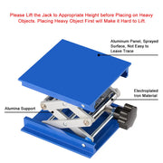 Side view and dimensional layout of the durable StonyLab Lab Scissor Jack