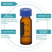 Detailed structural assembly component for StonyLab Brown Autosampler Vials with Cap Liners