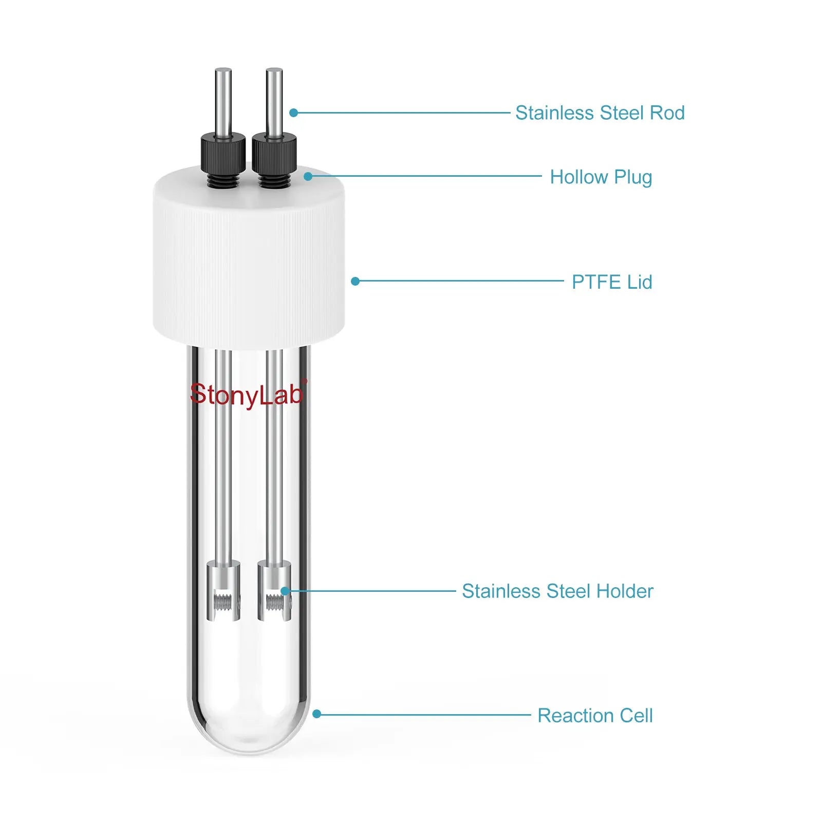 StonyLab Basic Sealed Tubular Electrolytic Cell heavy duty chemical processing configuration