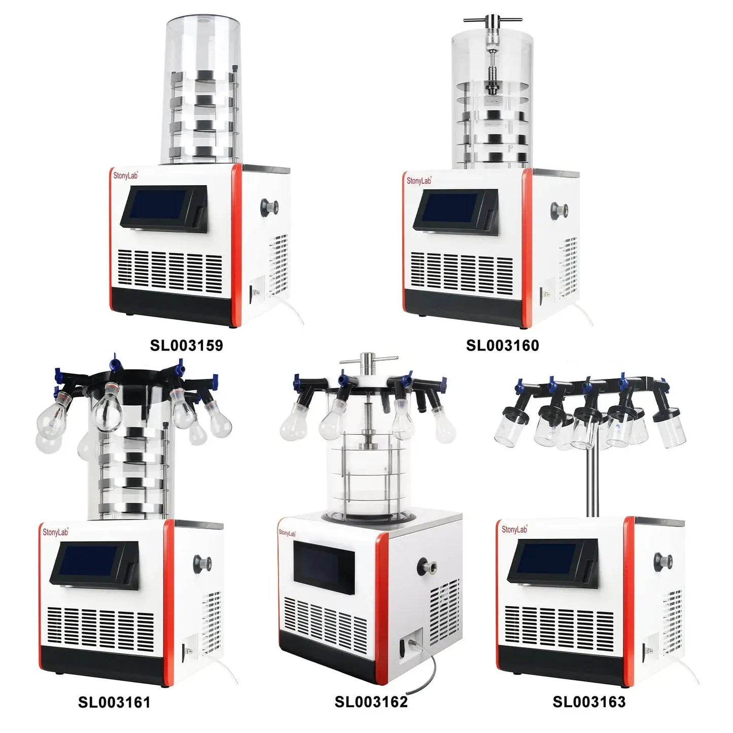 Benchtop Freeze Dryer with Vacuum Pump, -60°C Cold Trap, 0.092-0.12 ㎡ Drying Area, 3 kg/Batch Water Capture Capacity Dryers-Freeze/Spray