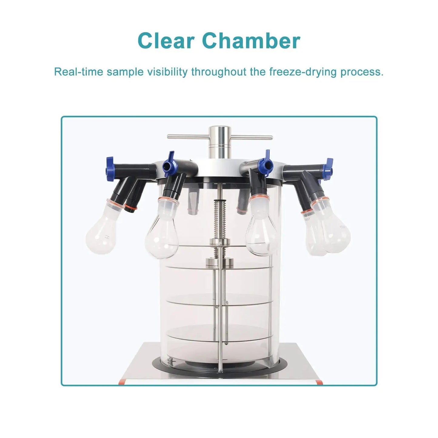 Benchtop Freeze Dryer with Vacuum Pump, -60°C Cold Trap, 0.092-0.12 ㎡ Drying Area, 3 kg/Batch Water Capture Capacity Dryers-Freeze/Spray
