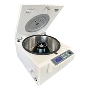 Side view and dimensional layout of the durable StonyLab Benchtop High-Speed Centrifuge