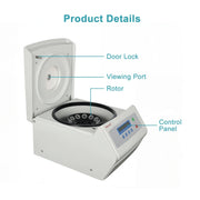 Benchtop low-speed centrifuge up to 4000 rpm 2250 × g with compatible 5–50 ml tube rotor for laboratory sample separation StonyLab