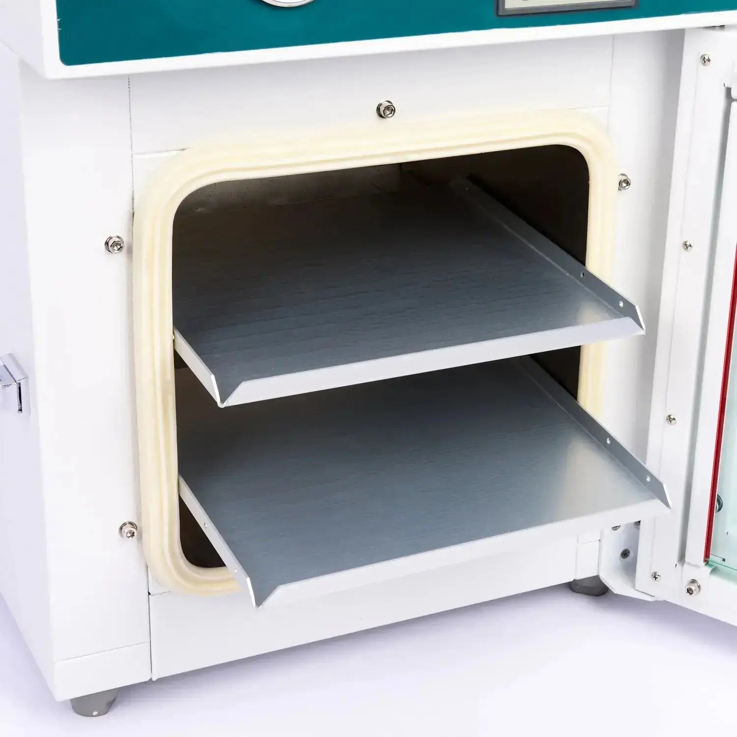 Alternative angle showing underlying build quality of StonyLab Benchtop Vacuum Drying Oven