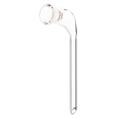 Bent Distillation Adapter with 100 mm Tapered Drip Tube, 105 Degree Adapters - Distilling