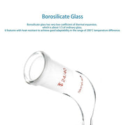 Side view and dimensional layout of the durable StonyLab Bent Distillation Adapter with 100 mm Tapered Drip Tube
