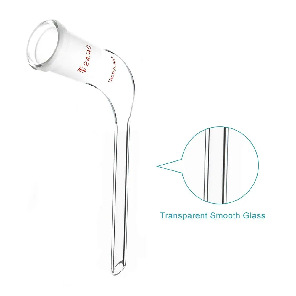 StonyLab Bent Distillation Adapter with 100 mm Tapered Drip Tube heavy duty chemical processing configuration